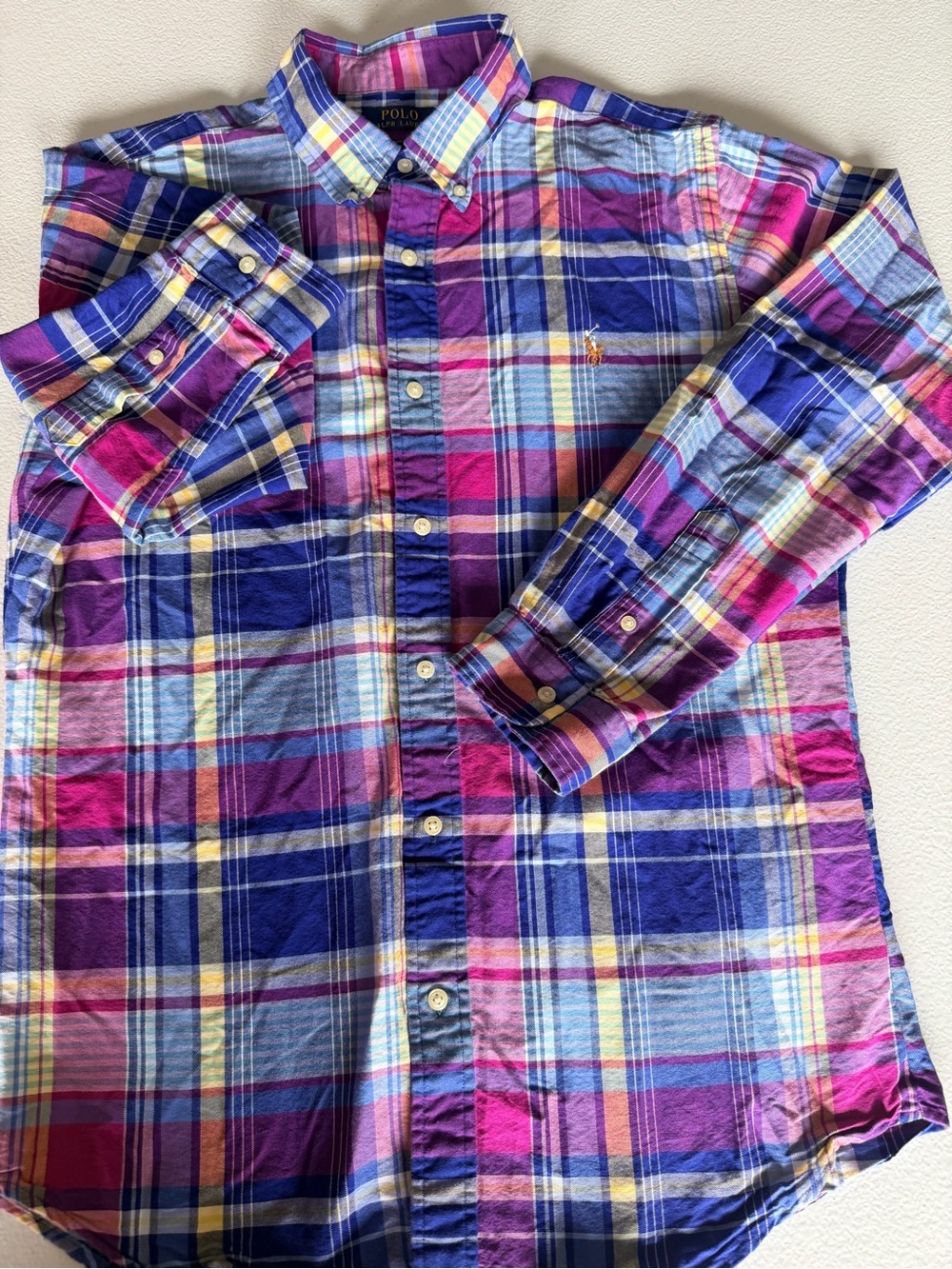 Ralph Lauren Multicolor Plaid Button-Down Shirt - Pink & Blue